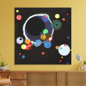 Kandinsky - Meerdere Cirkels Canvas Afdruk (Insitu (Woonkamer))