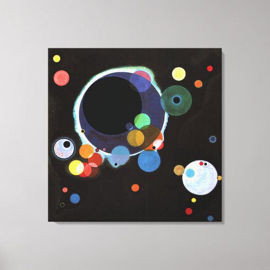 Kandinsky - Meerdere Cirkels Canvas Afdruk (Voorkant)