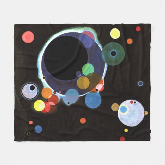 Kandinsky - Meerdere Cirkels Fleece Deken (Voorkant (Horizontaal))