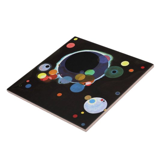 Kandinsky - Meerdere Cirkels Tegeltje (Zijkant)