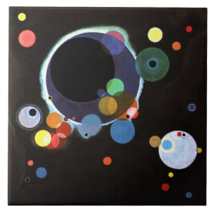 Kandinsky - Meerdere Cirkels Tegeltje