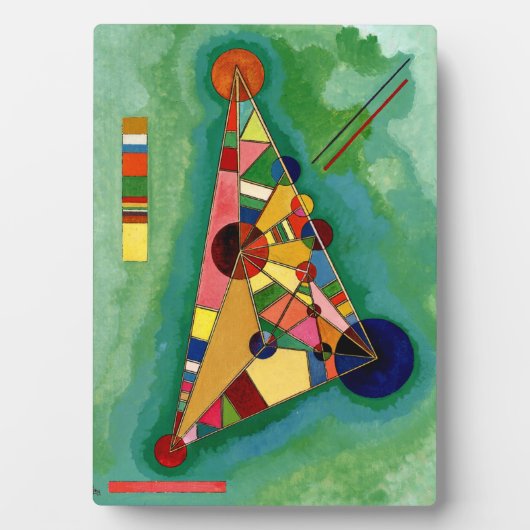 Kandinsky - Meerkleurige Driehoek Fotoplaat (voorkant)