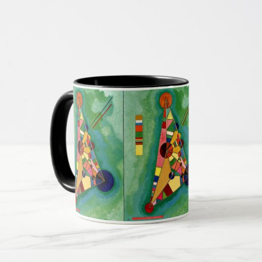 Kandinsky - Meerkleurige Driehoek, Mok (Voorkant links)