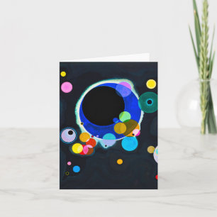 Kandinsky merkt in verschillende kringen Kaart op