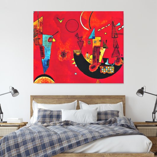 Kandinsky - Met en Tegen Canvas Afdruk (Insitu (Slaapkamer))