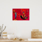 Kandinsky Mit und Gegen Abstract Poster voor schil (Keuken)