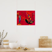 Kandinsky Mit und Gegen Abstract Poster voor schil (Keuken)