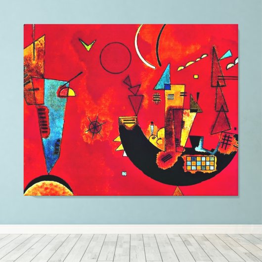 Kandinsky - Mit und Gegen Canvas Afdruk (Insitu (Houten vloer))