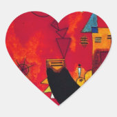 Kandinsky Mit und Gegen Hart Sticker (Voorkant)