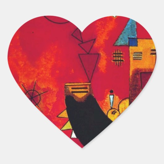 Kandinsky Mit und Gegen Hart Sticker (Voorkant)