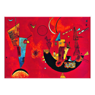 Kandinsky - Mit und Gegen (met en tegen) Foto Afdruk