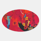 Kandinsky Mit und Gegen Ovale Sticker (Voorkant)