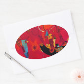 Kandinsky Mit und Gegen Ovale Sticker (Envelop)