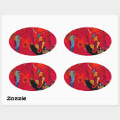 Kandinsky Mit und Gegen Ovale Sticker (Vel)