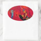 Kandinsky Mit und Gegen Ovale Sticker (Tas)