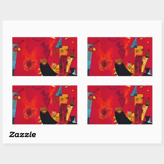 Kandinsky Mit und Gegen Rechthoekige Sticker (Vel)