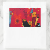 Kandinsky Mit und Gegen Rechthoekige Sticker (Tas)