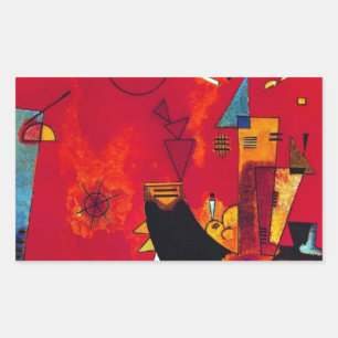 Kandinsky Mit und Gegen Rechthoekige Sticker