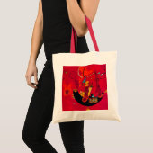 Kandinsky Mit und Gegen Red Abstract schilderen Tote Bag (Voorkant (product))