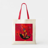 Kandinsky Mit und Gegen Red Abstract schilderen Tote Bag (Achterkant)
