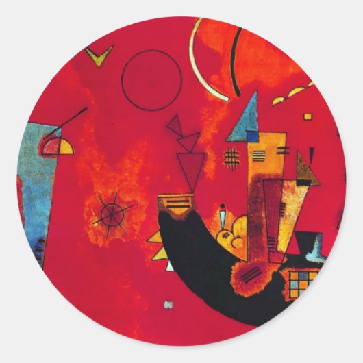 Kandinsky Mit und Gegen Ronde Sticker (Voorkant)