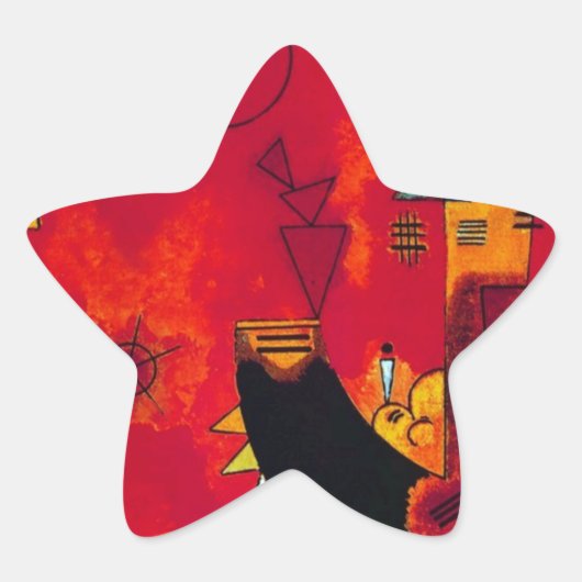 Kandinsky Mit und Gegen Ster Sticker (Voorkant)