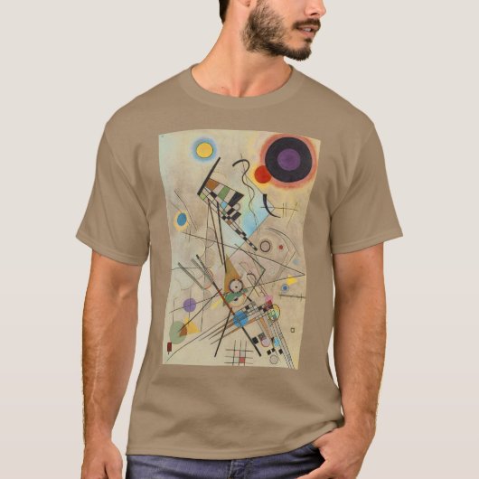 Kandinsky Modern Absract Expressionist Art Pebble T-shirt (Voorkant)