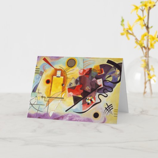 Kandinsky Modern Absract Expressionist Artwork Kaart (Gele Bloem)