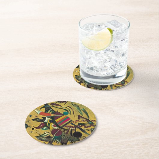 Kandinsky Modern Absract Expressionist Artwork Ronde Kartonnen Onderzetter (Insitu)