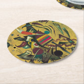Kandinsky Modern Absract Expressionist Artwork Ronde Kartonnen Onderzetter (Gebogen)