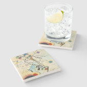 Kandinsky Modern Absract Expressionist Artwork Stenen Onderzetter (Zijkant)