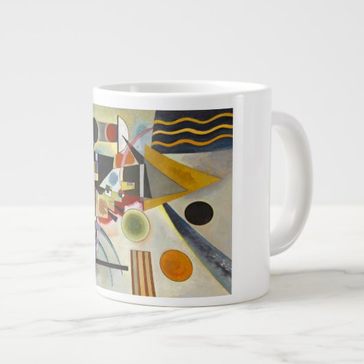 Kandinsky Modern Abstract kleurrijk kunstwerk Grote Koffiekop (Voorkant rechts)