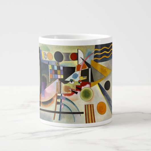 Kandinsky Modern Abstract kleurrijk kunstwerk Grote Koffiekop (Voorkant)