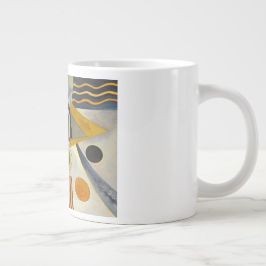Kandinsky Modern Abstract kleurrijk kunstwerk Grote Koffiekop (Rechts)