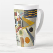 Kandinsky Modern Abstract kleurrijk kunstwerk Latte Mok (Rechterhoek)