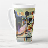 Kandinsky Modern Abstract kleurrijk kunstwerk Latte Mok (Linkerhoek)