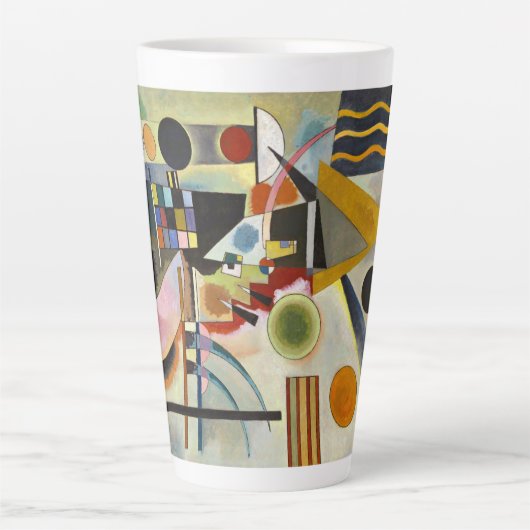 Kandinsky Modern Abstract kleurrijk kunstwerk Latte Mok (Voorkant)