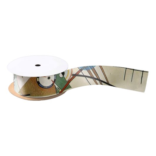 Kandinsky Modern Abstract Kunstwerk Satijnen Lint (Spoel)