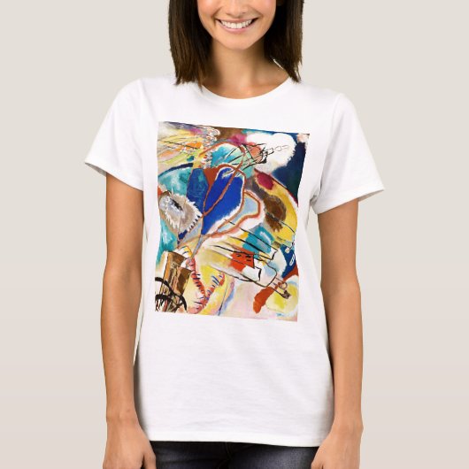 Kandinsky modern abstract schilderkunst kunst koni t-shirt (Voorkant)