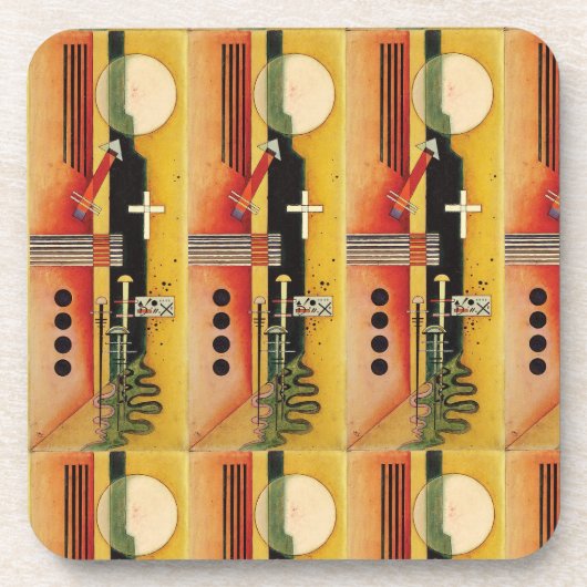 Kandinsky Modern Abstract schilderwerk Bier Onderzetter (Voorkant)