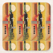 Kandinsky Modern Abstract schilderwerk Kartonnen Onderzetters (Voorkant)