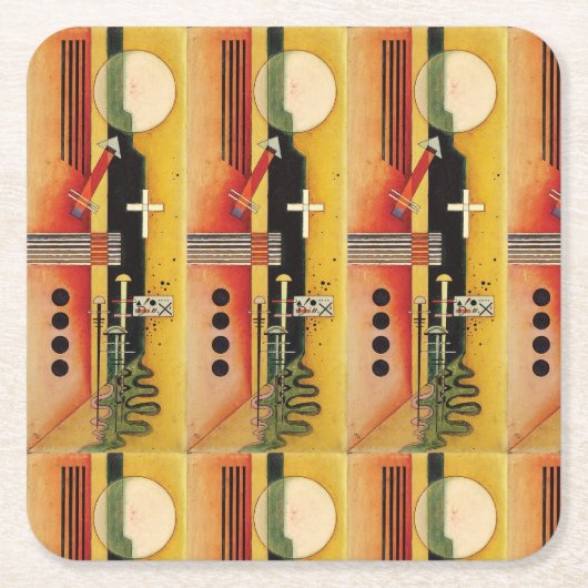 Kandinsky Modern Abstract schilderwerk Kartonnen Onderzetters (Voorkant)