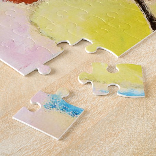 Kandinsky Modern Abstract schilderwerk Legpuzzel (Zijkant)