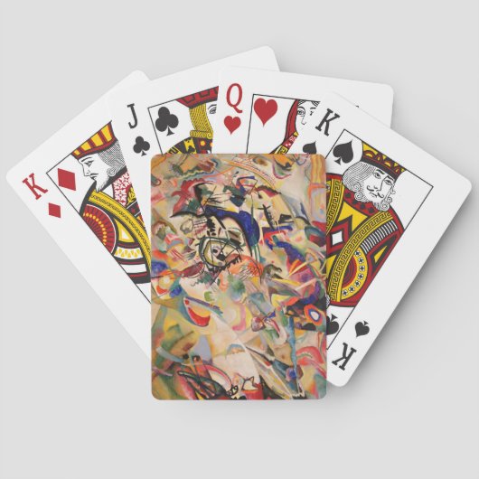 Kandinsky Modern Abstract schilderwerk Pokerkaarten (Achterkant)