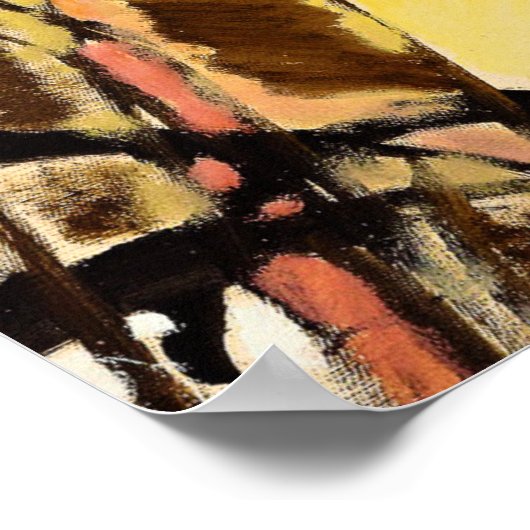 Kandinsky Modern Abstract schilderwerk Poster (Hoek)