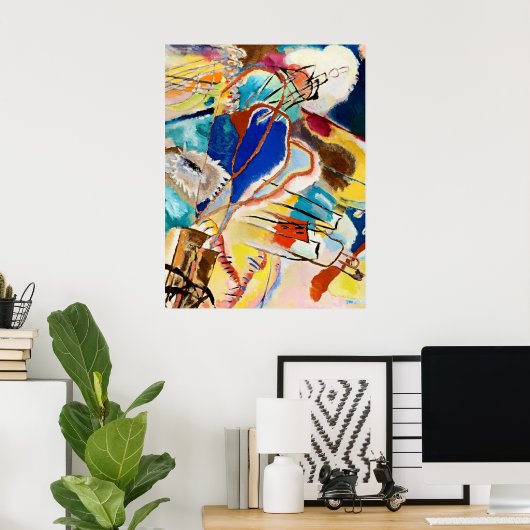 Kandinsky Modern Abstract schilderwerk Poster (Thuiskantoor)