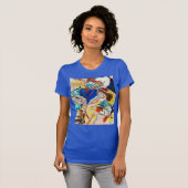 Kandinsky Modern Abstract schilderwerk T-shirt (Voorkant volledig)