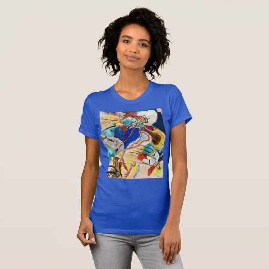 Kandinsky Modern Abstract schilderwerk T-shirt (Voorkant volledig)