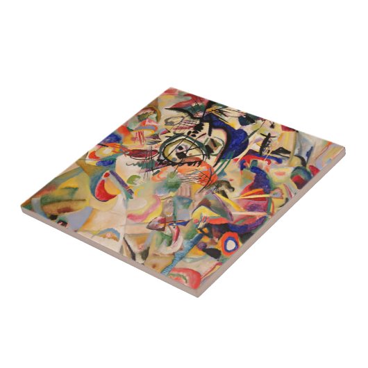 Kandinsky Modern Abstract schilderwerk Tegeltje (Zijkant)