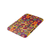 Kandinsky Moderne Vierkantjes Cirkels Kleurrijk Badmat (Gekanteld)